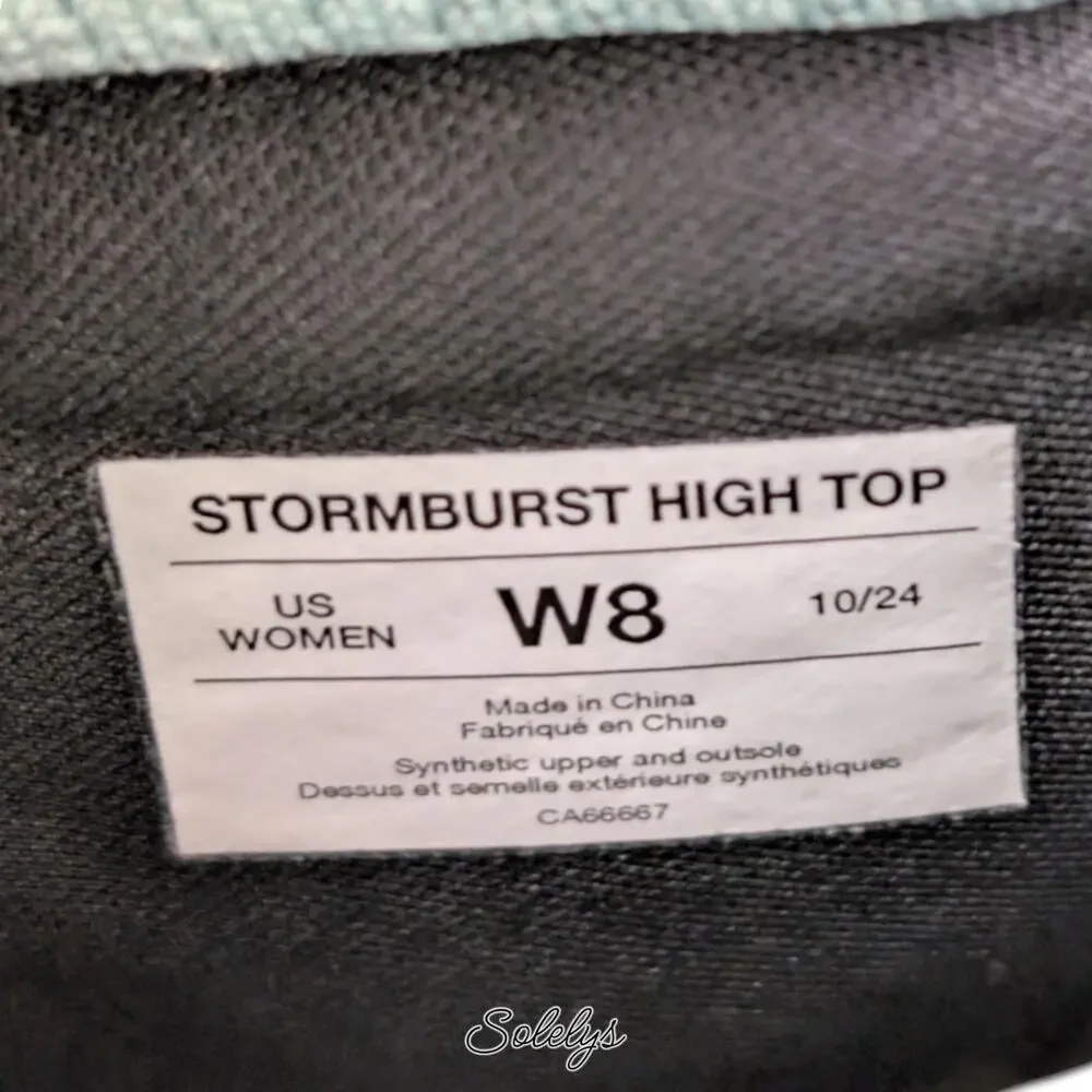 Vessi Stormburst High Top Womens 8 Light Dew Stream Waterproof Knit Sneaker Boot